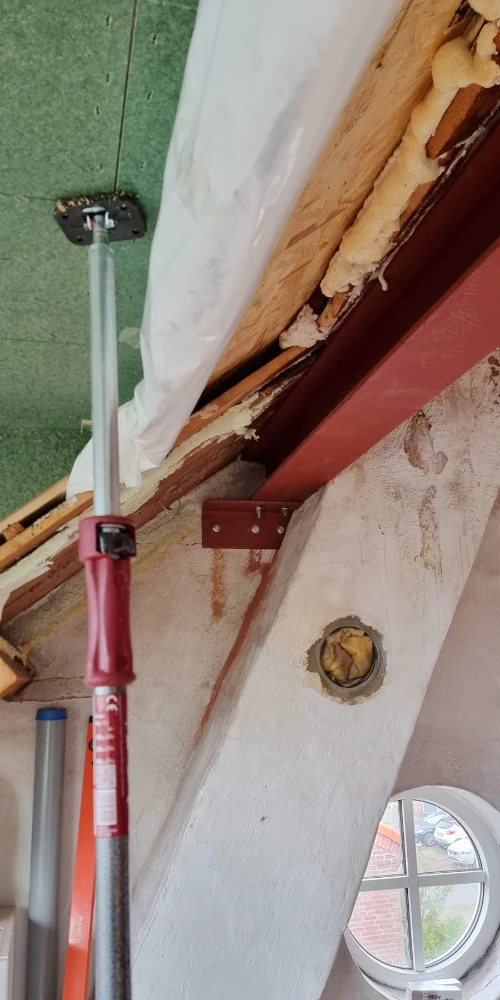 Extra versteviging dakconstructie